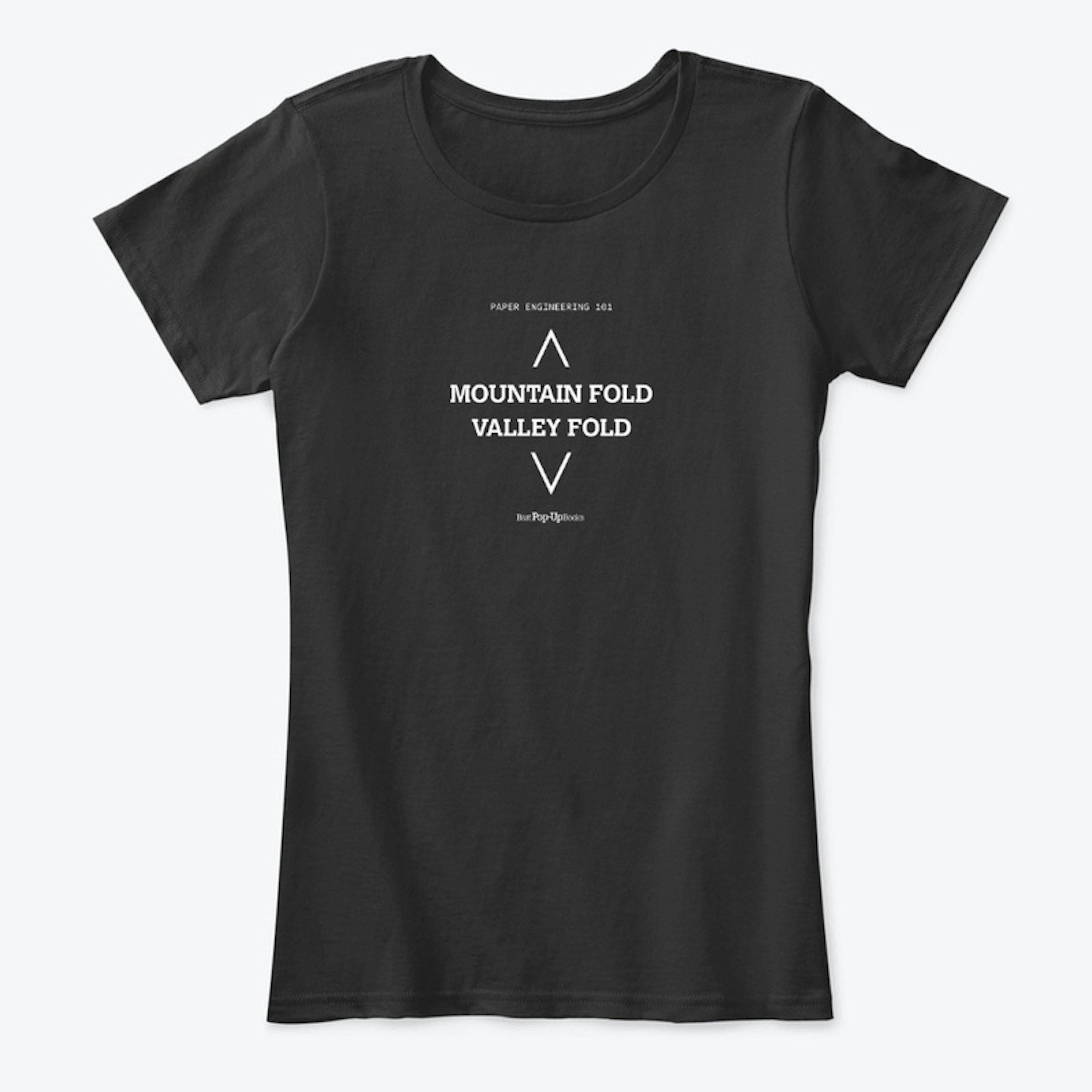 Mountain Fold Valley Fold T-shirt Black