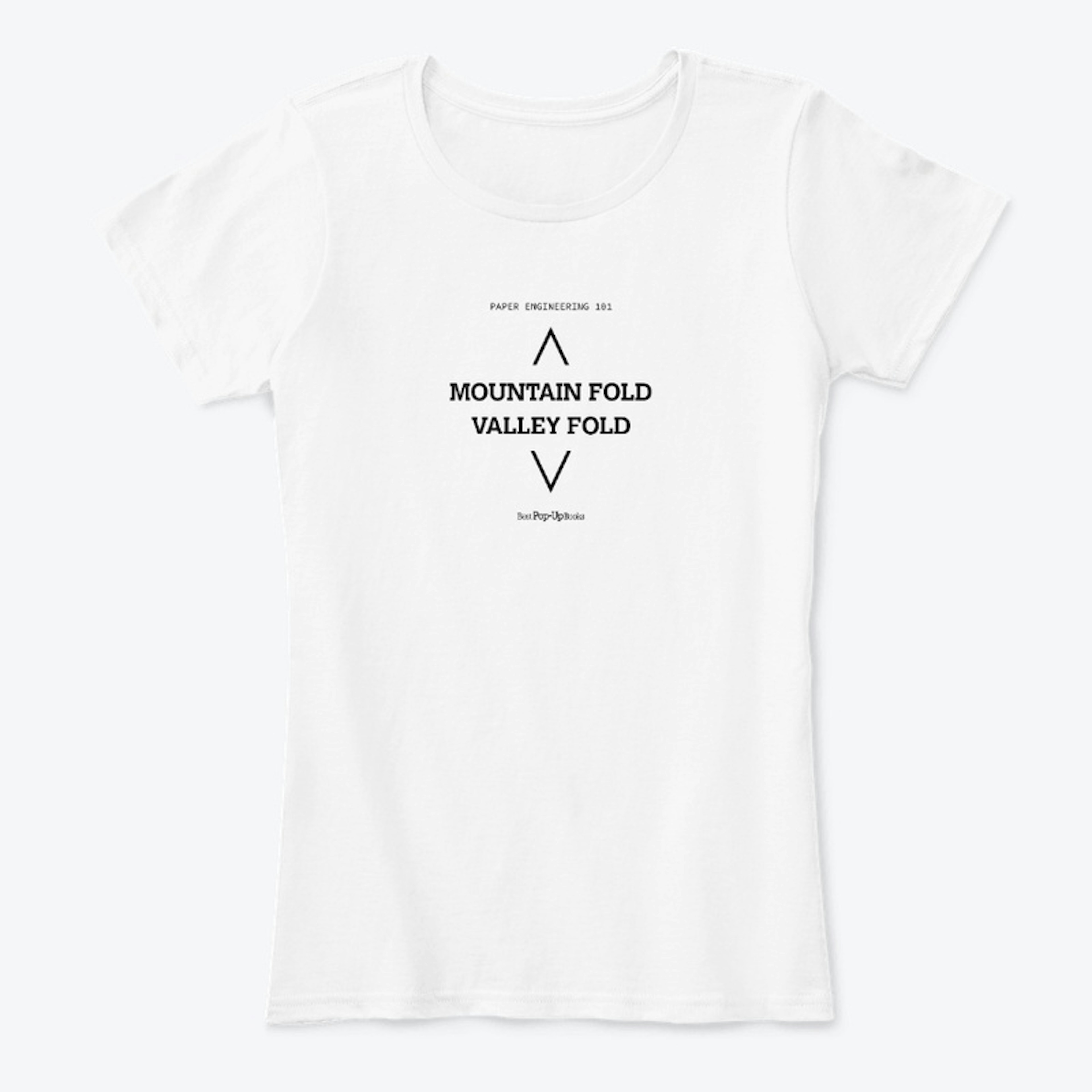 Mountain Fold Valley Fold T-shirt White