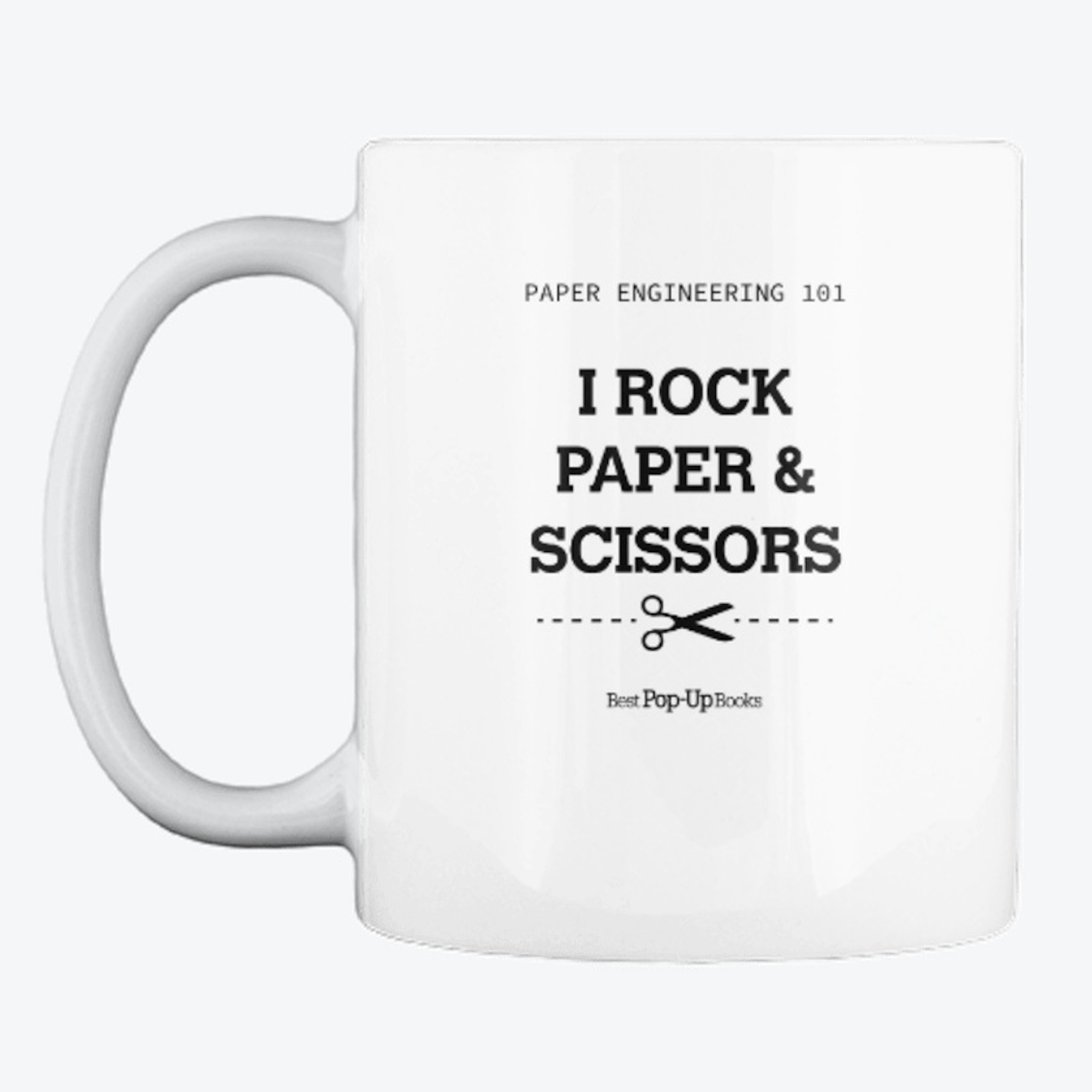 I Rock Paper Scissors Mug White