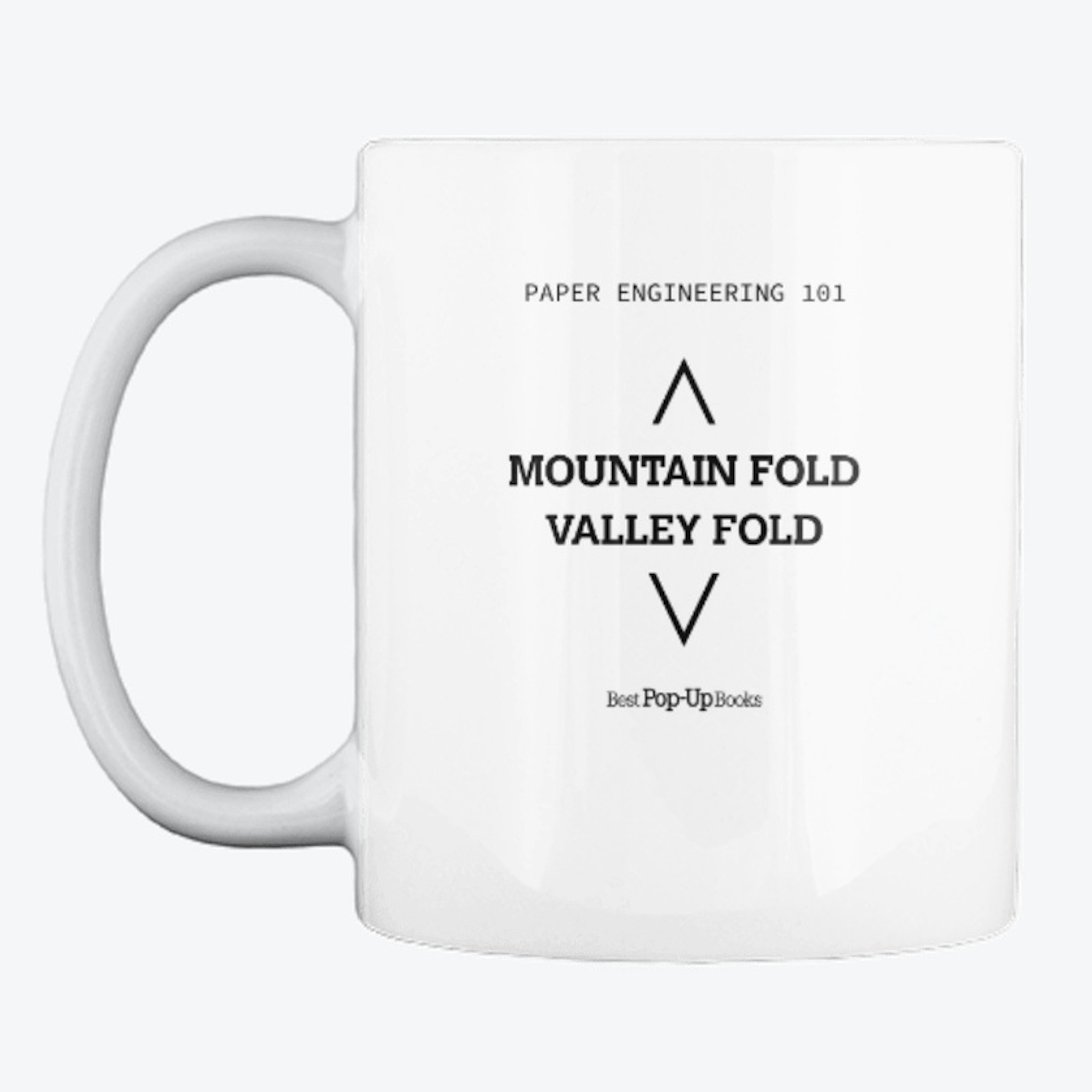 Mountain Fold Valley Fold Mug White